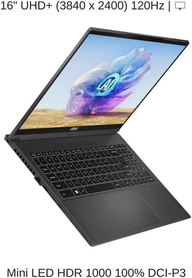 Alt view image 6 of 7 - [2024] HIDevolution MSI Creator 16 AI Studio A1VIG 16" UHD+ 120Hz, 3.8 GHz Ultra 9-185H, RTX 4090, 64 GB DDR5 RAM, 4 TB PCIe SSD, Windows 11 Pro