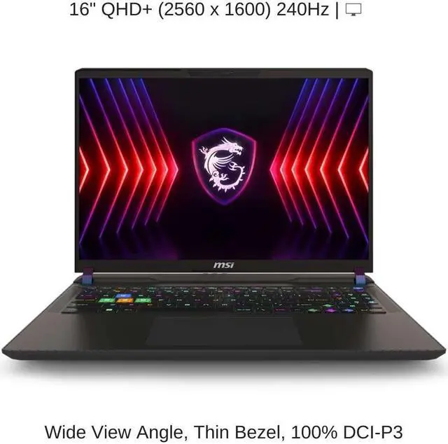 Alt view image 6 of 7 - [2024] HIDevolution MSI Vector 16 HX A14VHG 16" QHD+ 240Hz, 1.6 GHz i9-14900HX, RTX 4080, 32 GB DDR5 RAM, 1 TB PCIe SSD, Windows 11 Pro