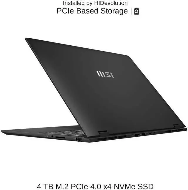 Alt view image 5 of 7 - [2024] HIDevolution MSI Prestige 16 AI Evo B1MG [Stellar Gray] 16" UHD+ OLED, 1.4 GHz Ultra 7 - 155H, Intel Arc Graphics, 32 GB LPDDR5 RAM, 4 TB PCIe SSD, Windows 11 Pro