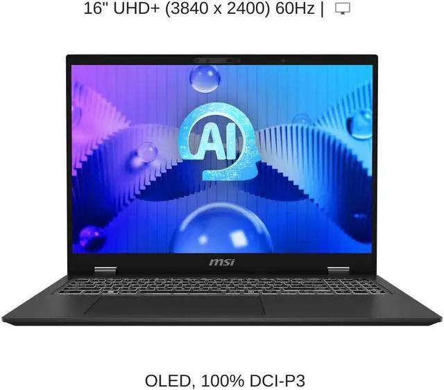 Alt view image 6 of 7 - [2024] HIDevolution MSI Prestige 16 AI Evo B1MG [Stellar Gray] 16" UHD+ OLED, 1.4 GHz Ultra 7 - 155H, Intel Arc Graphics, 32 GB LPDDR5 RAM, 4 TB PCIe SSD, Windows 11 Pro