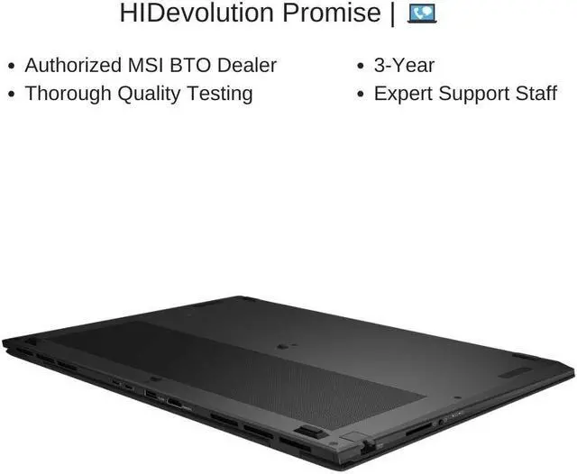Alt view image 7 of 7 - [2024] HIDevolution MSI Prestige 16 AI Evo B1MG [Stellar Gray] 16" UHD+ OLED, 1.4 GHz Ultra 7 - 155H, Intel Arc Graphics, 32 GB LPDDR5 RAM, 4 TB PCIe SSD, Windows 11 Pro
