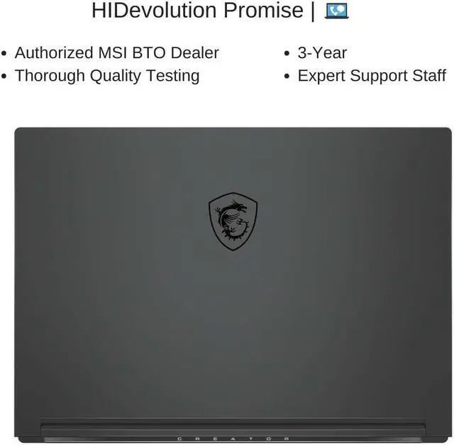 Alt view image 7 of 7 - [2024] HIDevolution MSI Creator 16 AI Studio A1VIG 16" UHD+ 120Hz, 3.8 GHz Ultra 9-185H, RTX 4090, 64 GB DDR5 RAM, 4 TB PCIe SSD, Windows 11 Pro
