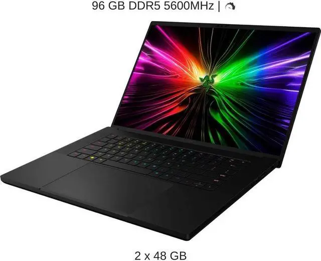 Alt view image 3 of 7 - Razer Blade 16 [2024] Black, 16" Dual UHD+ 120Hz / FHD+ 240Hz mini LED, 1.6 GHz i9-14900HX, RTX 4090, 96 GB DDR5 RAM, 8 TB PCIe SSD, Windows 11 Pro