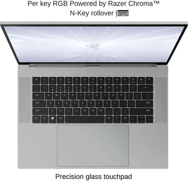 Alt view image 6 of 7 - Razer Blade 16 [2024] Mercury White, 16" Dual UHD+ 120Hz / FHD+ 240Hz mini LED, 1.6 GHz i9-14900HX, RTX 4080, 64 GB DDR5 RAM, 8 TB PCIe SSD, Windows 11 Home