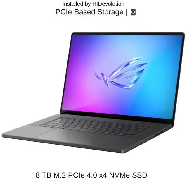 Alt view image 5 of 7 - [2025] HIDevolution ASUS ROG Zephyrus G16 GU605CW [Grey] 16" WQXGA 240Hz OLED, 2.7 GHz Ultra 9-285H, RTX 5080, 32 GB LPDDR5X RAM, 2 x 4 TB PCIe SSD, Windows 11 Pro