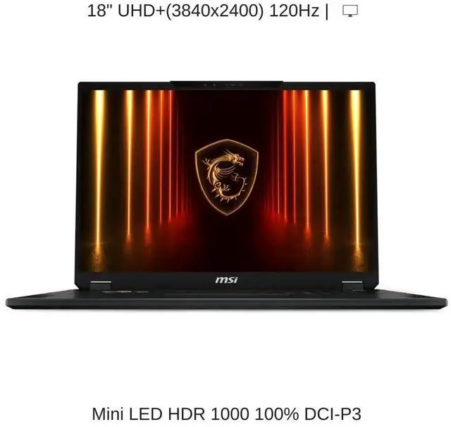 Alt view image 6 of 7 - [2025] HIDevolution MSI Stealth A18 AI+ A3XWJG 18" UHD+ 120Hz Mini LED, 2.0 GHz Ryzen AI 9 HX 370, RTX 5090, 96 GB DDR5 RAM, 4 TB PCIe SSD, Windows 11 Home