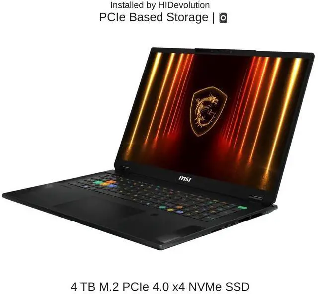 Alt view image 5 of 7 - [2025] HIDevolution MSI Stealth A18 AI+ A3XWJG 18" UHD+ 120Hz Mini LED, 2.0 GHz Ryzen AI 9 HX 370, RTX 5090, 96 GB DDR5 RAM, 4 TB PCIe SSD, Windows 11 Home