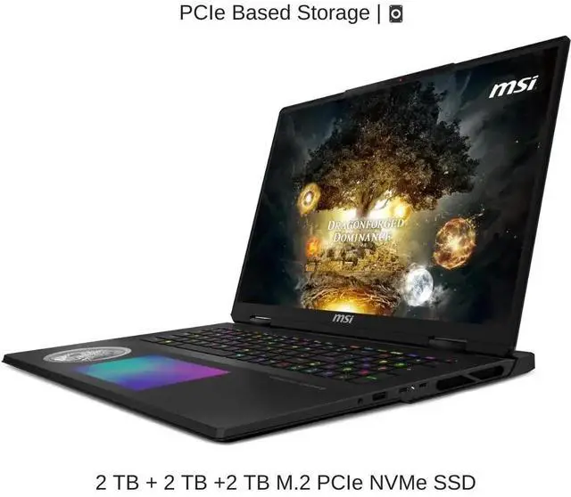 Alt view image 5 of 7 - [2025] HIDevolution MSI Titan 18 HX Dragon Edition Norse Myth A2XWJG 18" UHD+ 120Hz Mini LED, 2.1 GHz Ultra 9-285HX , RTX 5090, 96 GB DDR5 RAM, 6 TB PCIe SSD, Windows 11 Pro