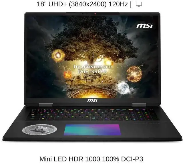 Alt view image 6 of 7 - [2025] HIDevolution MSI Titan 18 HX Dragon Edition Norse Myth A2XWJG 18" UHD+ 120Hz Mini LED, 2.1 GHz Ultra 9-285HX , RTX 5090, 96 GB DDR5 RAM, 6 TB PCIe SSD, Windows 11 Pro
