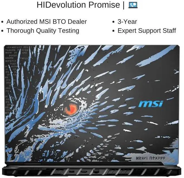 Alt view image 7 of 7 - [2025] HIDevolution MSI Titan 18 HX Dragon Edition Norse Myth A2XWJG 18" UHD+ 120Hz Mini LED, 2.1 GHz Ultra 9-285HX , RTX 5090, 96 GB DDR5 RAM, 6 TB PCIe SSD, Windows 11 Pro