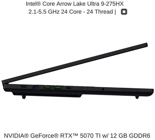 Alt view image 3 of 7 - Razer Blade 18 [2025] Black, 18" Dual UHD+ 240Hz / FHD+ 440Hz, 2.1 GHz Ultra 9-275HX , RTX 5090, 32 GB DDR5 RAM, 2 TB PCIe SSD, Windows 11 Home