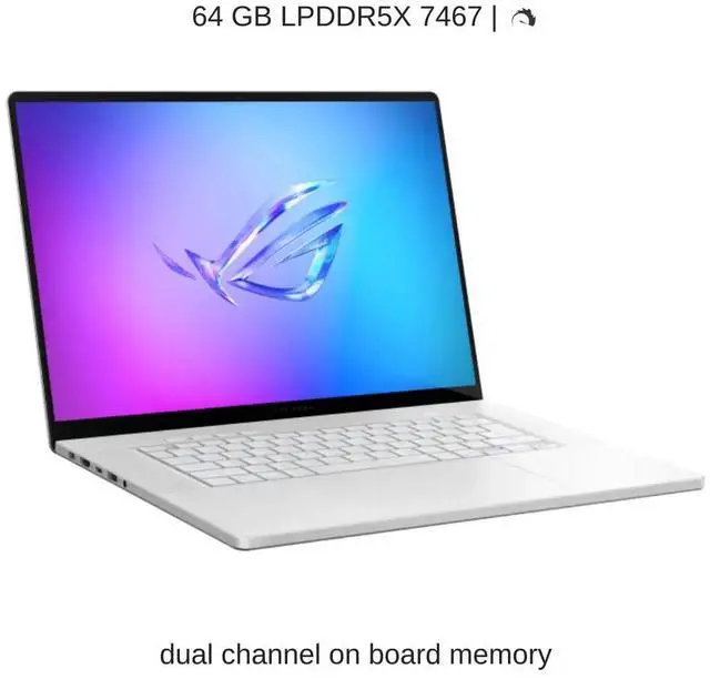 Alt view image 4 of 7 - [2025] HIDevolution ASUS ROG Zephyrus G16 GU605CW [White] 16" WQXGA 240Hz OLED, 2.7 GHz Ultra 9-285H, RTX 5080, 64 GB LPDDR5X RAM, 2 x 2 TB PCIe SSD, Windows 11 Pro