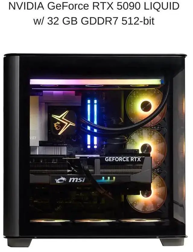 Alt view image 3 of 7 - [2025] HIDevolution MSI Infinite RS AI 2NVZ9 3.2 GHz Ultra 9-285K, RTX 5090 LIQUID, 256 GB DDR5 RAM, 8 TB PCIe SSD, Windows 11 Pro