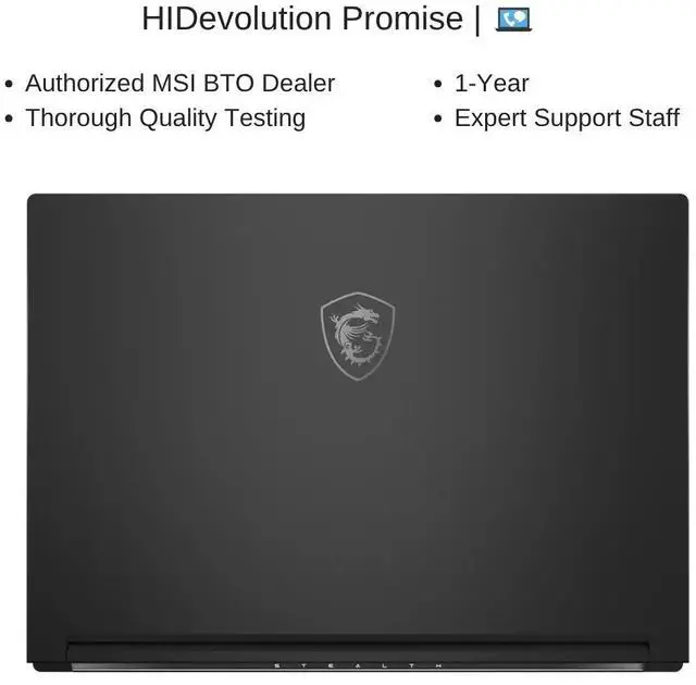 Alt view image 7 of 7 - [2025] HIDevolution MSI Stealth A16 AI+ A3XWHG 16" QHD+ 240Hz OLED, 2.0 GHz Ryzen AI 9 HX 370, RTX 5070TI, 32 GB LPDDR5x RAM, 2 TB PCIe SSD, Windows 11 Pro