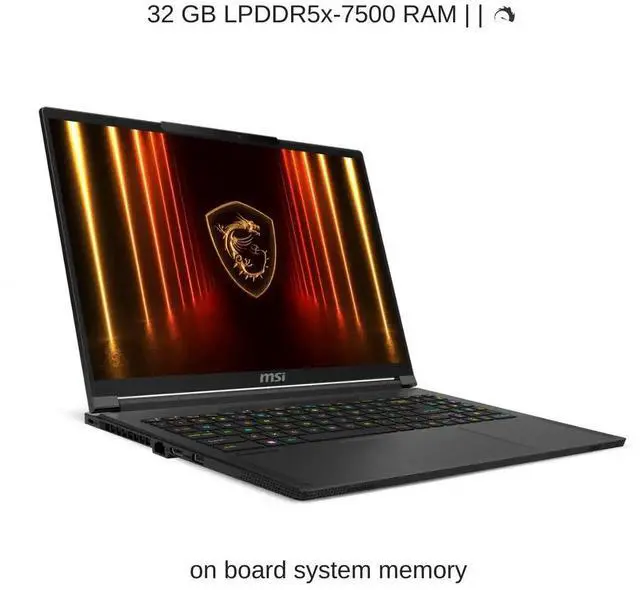 Alt view image 4 of 7 - [2025] HIDevolution MSI Stealth A16 AI+ A3XWHG 16" QHD+ 240Hz OLED, 2.0 GHz Ryzen AI 9 HX 370, RTX 5070TI, 32 GB LPDDR5x RAM, 2 TB PCIe SSD, Windows 11 Pro