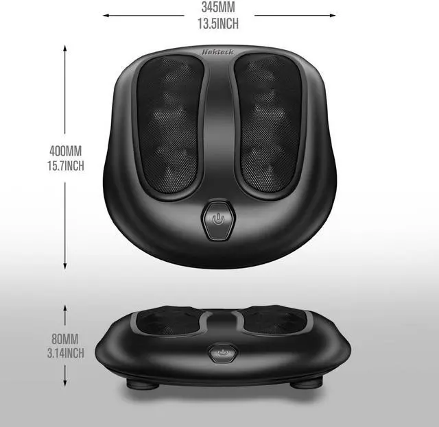 Alt view image 6 of 8 - Nekteck Foot Massager Kneading Shiatsu Therapy Massage with Built in Heat Function and Power Cord - Black
