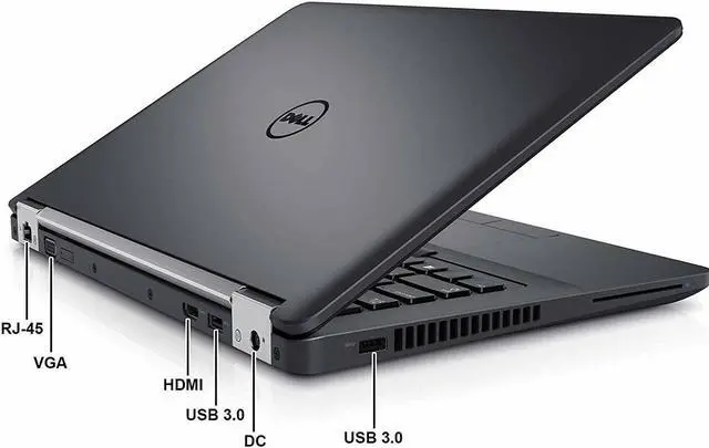 Alt view image 6 of 7 - Dell Latitude E5470 Business Laptop, 14.6" HD (1366 x 768) Non-Touch, Intel 6th Gen Core i5-6300U, 8GB RAM, 256GB SSD, Windows 10 Pro