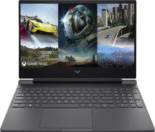 Main image of HP Victus Gaming Laptop, 15.6 Diagonal, FHD (1920 x 1080), Non-Touch, AMD Ryzen 5 7535HS, 8GB Ram, 512GB SSD, nVidia GeForce RTX 2050, Windows 11