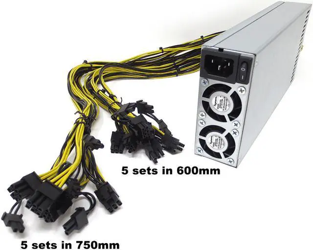 Alt view image 5 of 8 - bGears b-PowerMiner 2400W Antminer Power Supply with 10 x PCIe 6+2 connectors and 90+ Efficiency
