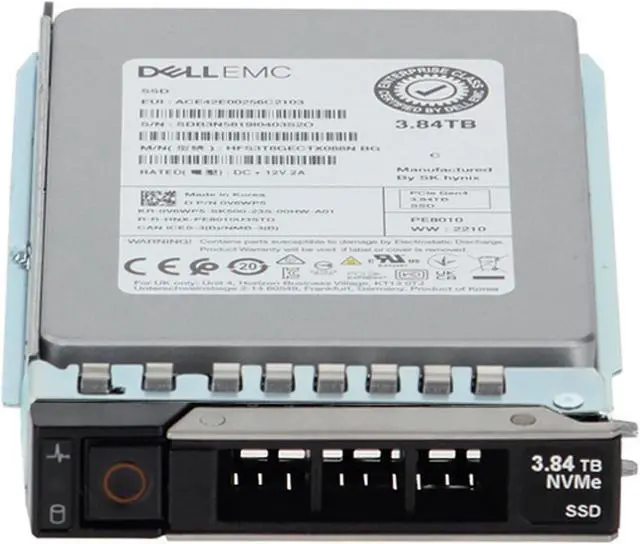 Alt view image 2 of 5 - Dell 3.84TB PCIe NVMe 2.5 RI TLC SSD PE8010 Gen4 (V6WP5-OSTK)