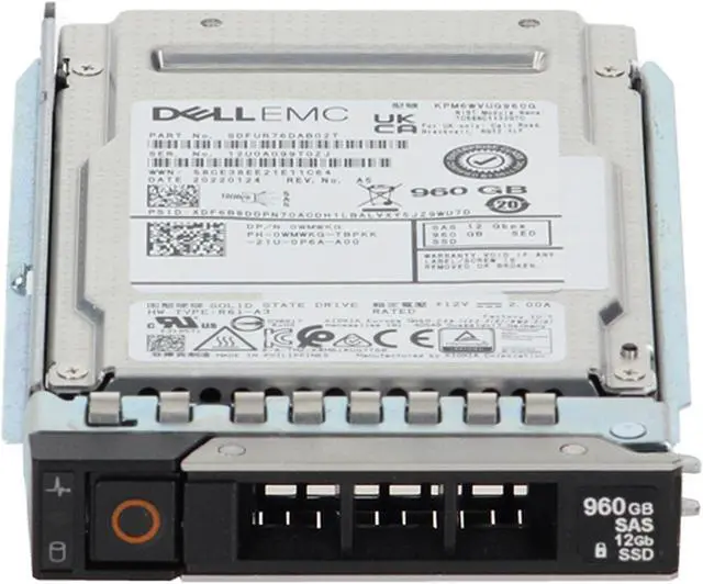 Alt view image 2 of 6 - Dell 960GB 12/24Gbps SAS MU TLC SED FIPS 2.5 SSD KPM6WVUG960G (WMWKG)