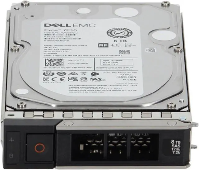 Alt view image 2 of 6 - Dell 8TB 7.2K 512e 12Gbps NL SAS 3.5 HDD Exos 7E10 (C5HD0)