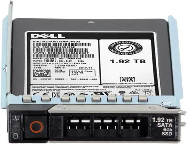 Alt view image 2 of 6 - Dell 1.92TB 6Gbps SATA MU MLC 7mm 2.5 SSD SM863a CPO (K5P0T) -CO3