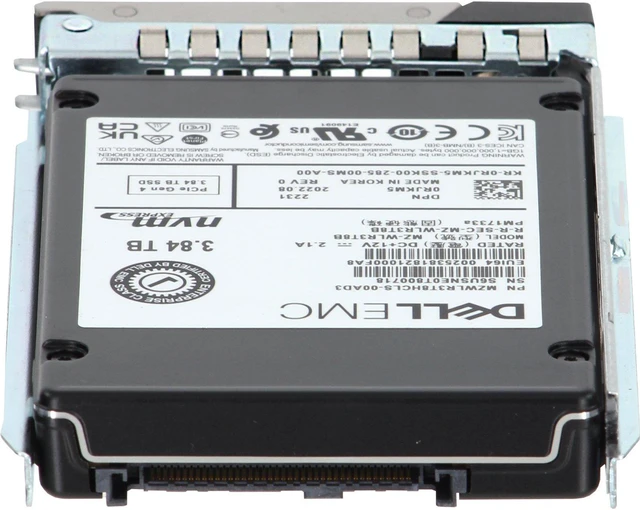 Alt view image 4 of 5 - RJKM5-CDL Dell 3.84TB Enterprise NVMe Gen4 RI TLC 2.5 SSD PM1733a