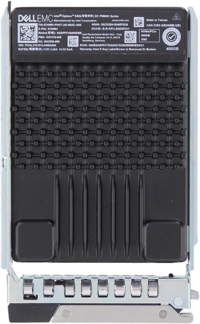 Alt view image 5 of 5 - Dell 400GB PCIe Gen4 NVMe WI 3D XPoint 2.5 SSD P5800X (7H98V)