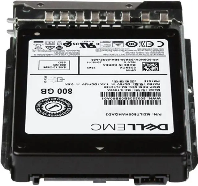 Alt view image 4 of 6 - Dell 800GB 12Gbps SAS MU TLC 2.5 SSD PM1645 CPO (D9NCK) -R