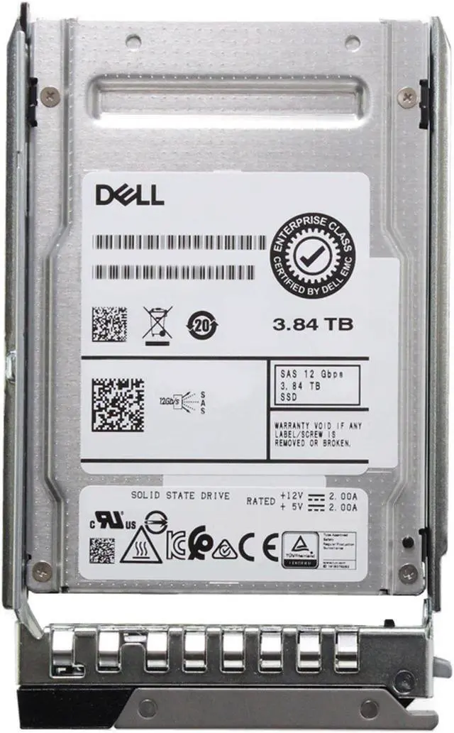 Alt view image 5 of 6 - Dell 3.84TB 12Gbps SAS RI MLC 2.5 SSD PX05SRB384Y CPO (XCRDV) -R