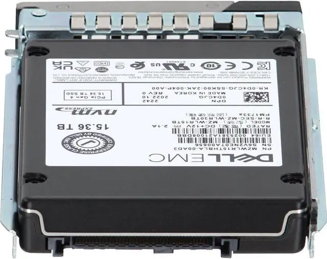 Alt view image 4 of 6 - Dell 15.36TB PCIe Gen4 NVMe RI TLC 2.5 SSD PM1733a (D4CJG)