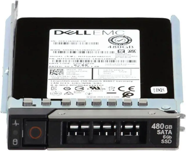 Alt view image 2 of 5 - Dell 480GB 6Gbps SATA MU TLC 7mm 2.5 SSD 512e 5300 Max CPO (02M3C-R)