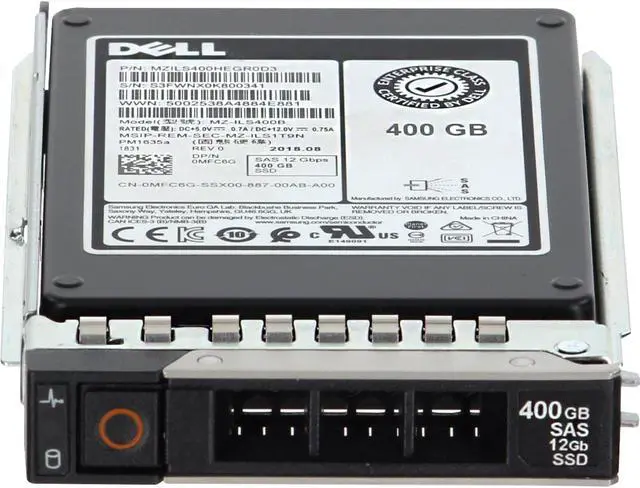 Alt view image 2 of 5 - Dell 400GB 12Gbps SAS MU TLC 2.5 SSD PM1635a CPO (MFC6G) -CO3