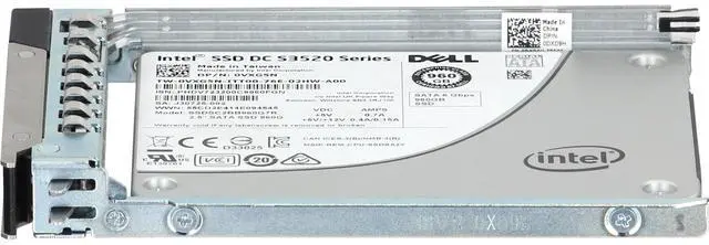 Alt view image 3 of 6 - Dell 960GB 6Gbps SATA RI MLC 2.5 SSD S3520 CPO (VXG5N) -CO3
