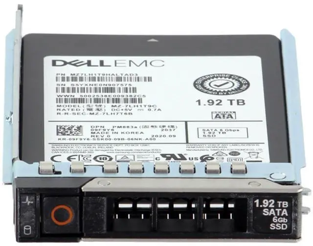 Alt view image 7 of 7 - Dell 1.92TB 6Gbps SATA RI TLC 2.5 SSD PM883a CPO (9F9Y6) -R