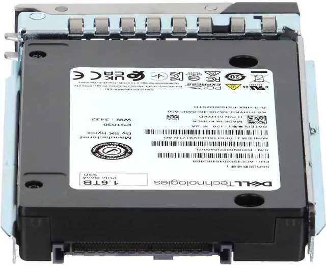 Alt view image 4 of 5 - Dell 1.6TB PCIe Gen4 NVMe MU TLC 2.5 SSD PS1030 (1HYKD)