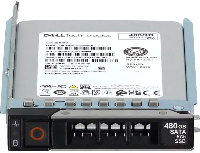 Alt view image 2 of 6 - Dell 480GB 6Gbps SATA MU TLC 7mm 2.5 SSD SE5130 (MKYJJ)
