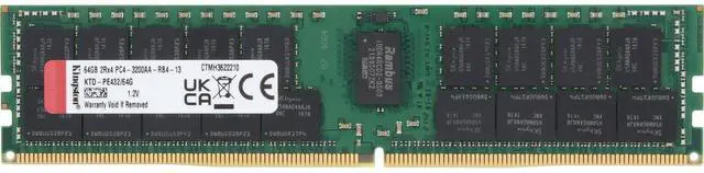 Alt view image 3 of 3 - Kingston 64GB 2Rx4 RDIMM- 3200MT/s (KTD-PE432/64G-OSTK)