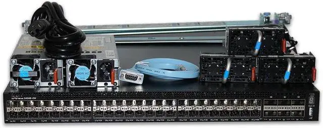 Main image of Dell Networking S4048-ON 48P 10GbE SFP+ 6P 40GbE QSFP+ RA Switch (Rails)