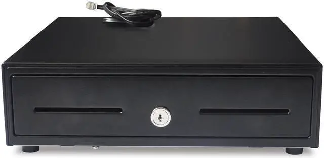 Main image of 13" POS Cash Register Drawer with Removable Tray,4Bill/5Coin,RJ11 Cable Included,Key Lock,DC24V,Black,BK1313B
