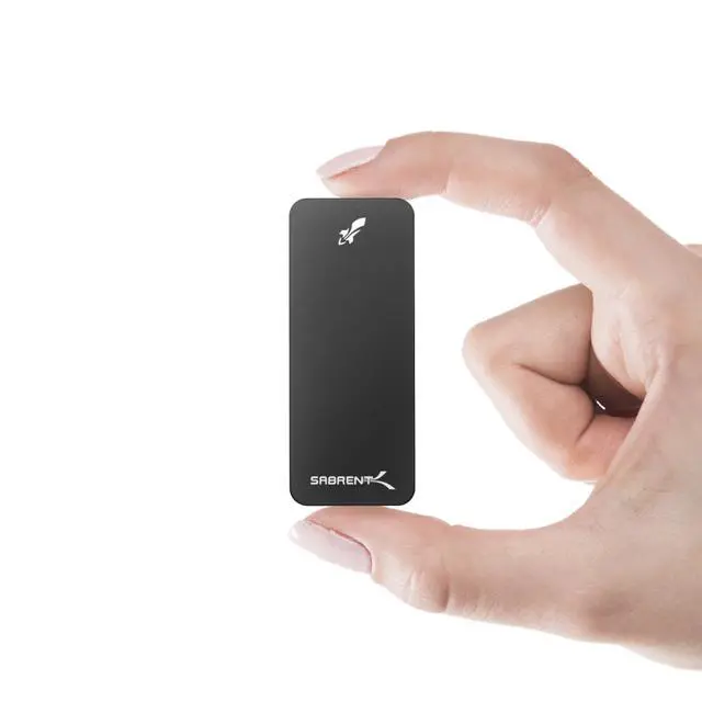 Alt view image 8 of 8 - SABRENT Rocket Nano 2TB USB 3.2 10Gb/s External Aluminum SSD (Black) (SB-2TB-NANO-BLK)