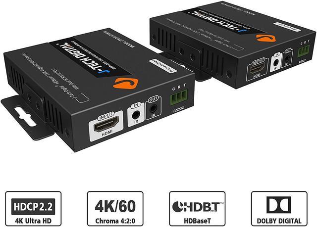 HDBaseT HDMI Extender 4K@60HZ 4:2:0 w/ PoC - J-Tech Digital