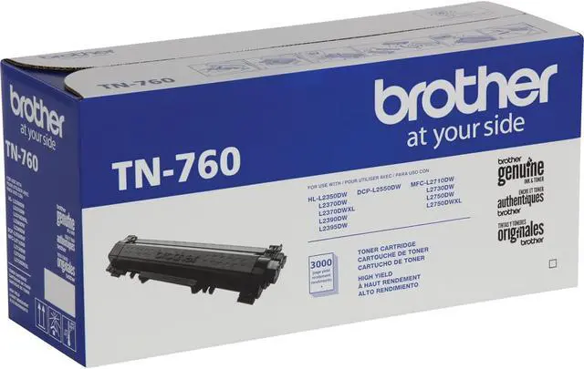 Alt view image 3 of 6 - Brother Genuine TN-760 High Yield Toner Cartridge - Black (tn760)
