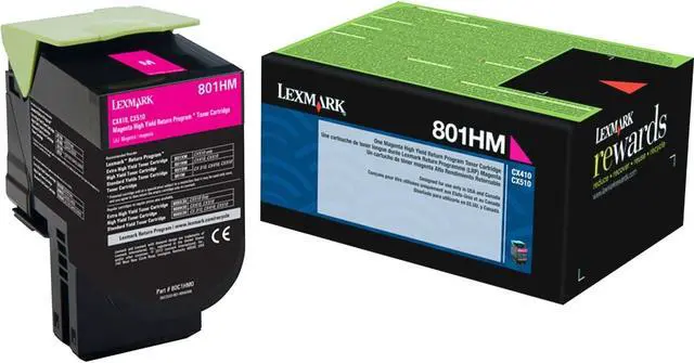 Main image of JS Lexmark 80C1HM0 801hm Magenta High Yield Returntonr Program Toner Cartridge