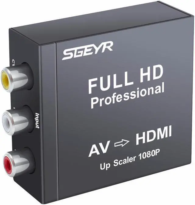 Alt view image 3 of 6 - AV RCA to HDMI Converter Composite 3 RCA Audio Video CVBS to HDMI Adapter AV HDMI Converter Box Upscaler 1080P 720P for VHS