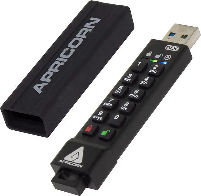 Alt view image 19 of 20 - Apricorn 8GB ASK3 USB3.2 Type-A Flash Drive Black Model ASK3-NX-8GB