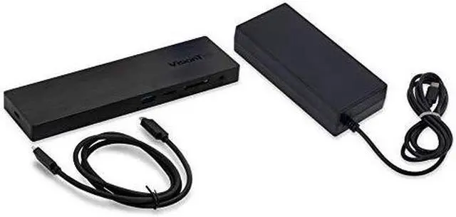 Alt view image 4 of 11 - VisionTek VT2500 USB-C Docking Station Triple Display, 85W Power Delivery, Dual 4K Support, Plug and Play (1x HDMI, 2X DisplayPort, 4X USB, SD, MicroSD, Ethernet) - 901381