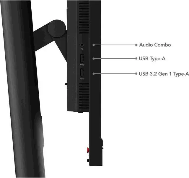 Alt view image 6 of 20 - Lenovo ThinkVision T24v-30 23.8" FHD IPS WEBCAM Speakers Black Monitor Win Hello