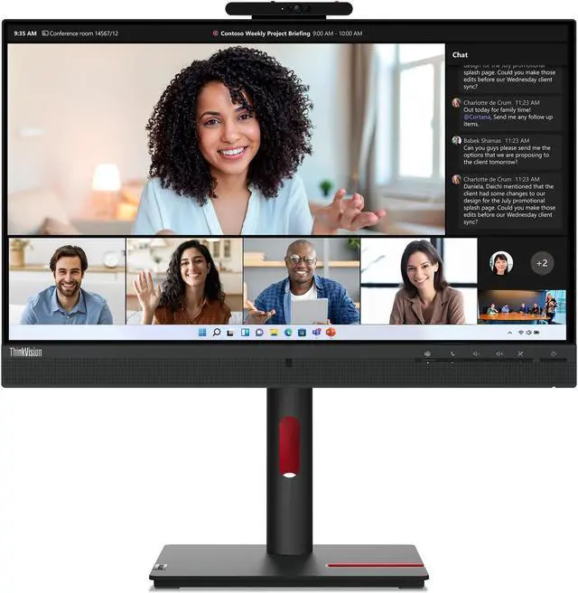 Alt view image 8 of 20 - Lenovo ThinkVision 23.8 inch Monitor - T24mv-30